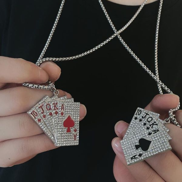 pendant necklaces goth playing cards necklace women men statement enamel choker hip hop punk jewelry fashion, Silver
pendant necklaces goth playing cards necklace women men statement enamel choker hip hop punk jewelry fashion, Silver