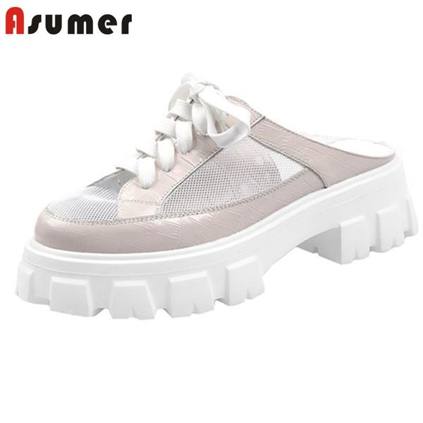 slippers asumer 2021 fashion casual shoes women slipper genuine leather mesh lace up summer square heel platform ladies, Black
slippers asumer 2021 fashion casual shoes women slipper genuine leather mesh lace up summer square heel platform ladies, Black