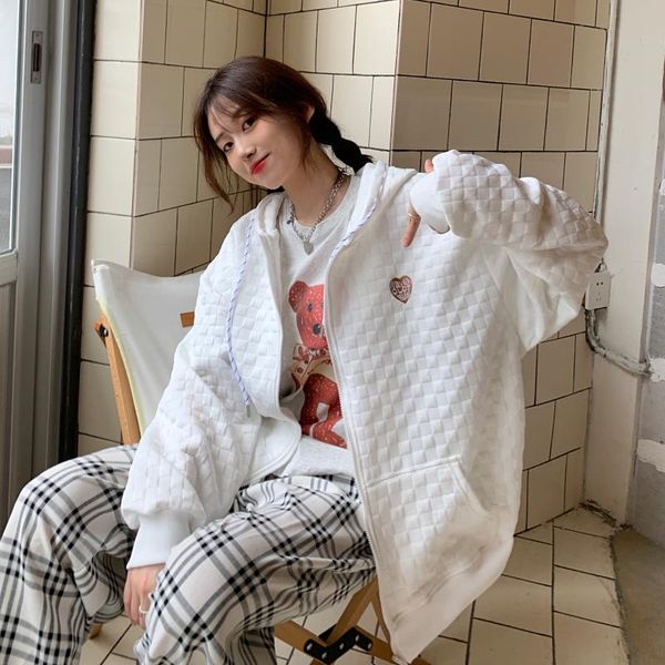 women's hoodies & sweatshirts 2021 autumn harajuku style waffle chic embroidery loose all-match baseball uniform single-breasted long-s, Black
women's hoodies & sweatshirts 2021 autumn harajuku style waffle chic embroidery loose all-match baseball uniform single-breasted long-s, Black