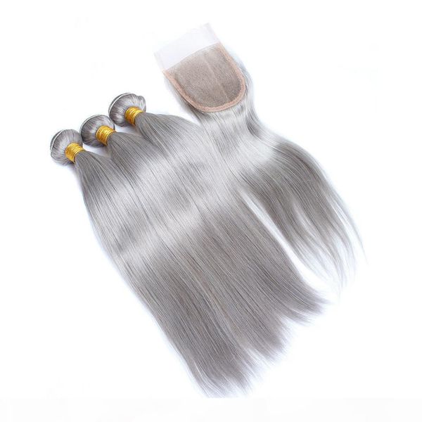 silver grey virgin indian human hair weave bundles with closure straight color grey virgin hair wefts 3pcs with 4x4 front lace closure, Black
silver grey virgin indian human hair weave bundles with closure straight color grey virgin hair wefts 3pcs with 4x4 front lace closure, Black