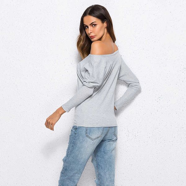 2021 restore fashion slash neck brewing purchase women solid off-the-shoulder fleece mouse screw thread t-shirt, White
2021 restore fashion slash neck brewing purchase women solid off-the-shoulder fleece mouse screw thread t-shirt, White
