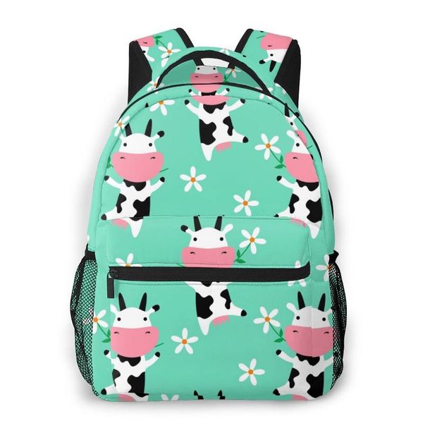 backpack travel pack cute cows and flowers sports bag outdoor climbing 
backpack travel pack cute cows and flowers sports bag outdoor climbing