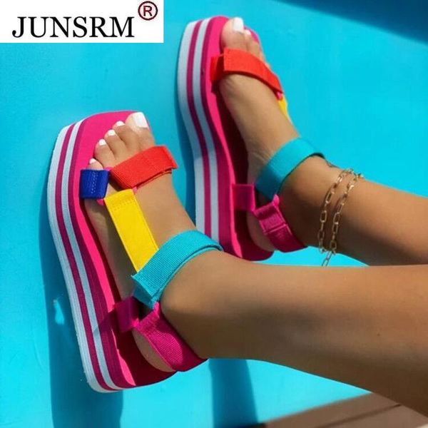 sandals fashion stitching color summer style square toe thick-soled hollow platform shoes outdoor women's, Black
sandals fashion stitching color summer style square toe thick-soled hollow platform shoes outdoor women's, Black