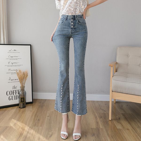 women's brem pants of fashion 2021 new temperament high waist thin pearl microburnt jeans wpqh, Blue
women's brem pants of fashion 2021 new temperament high waist thin pearl microburnt jeans wpqh, Blue