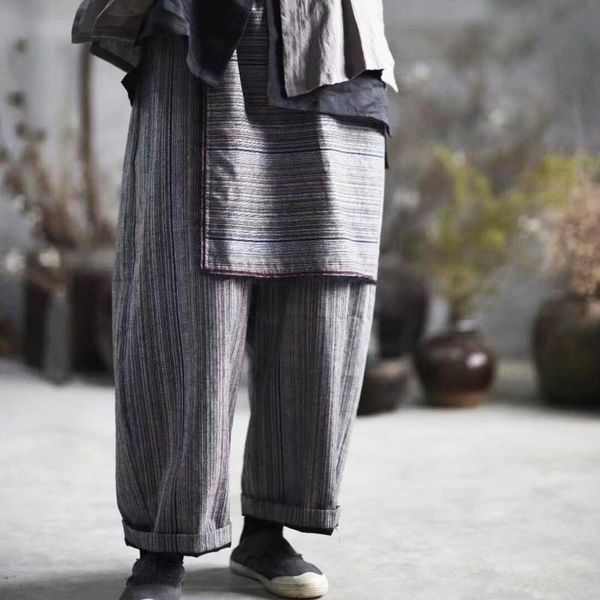 women's pants & capris johnature women striped wide leg elastic waist cotton linen trouser 2021 spring loose patchwork casual, Black;white
women's pants & capris johnature women striped wide leg elastic waist cotton linen trouser 2021 spring loose patchwork casual, Black;white