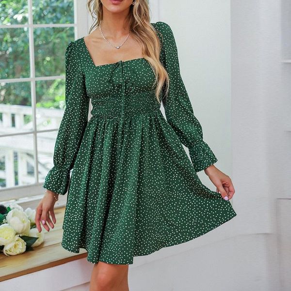 casual dresses women summer 2021 autumn square neck long sleeve fold green polka dot fashion retro wild midi a-line dress for woman, Black;gray
casual dresses women summer 2021 autumn square neck long sleeve fold green polka dot fashion retro wild midi a-line dress for woman, Black;gray