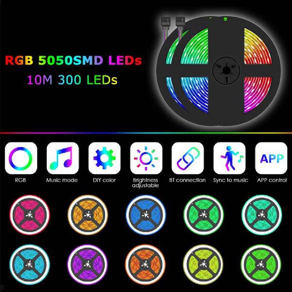 smart led strip lights ip65 waterproof rgb color changing lights bt connection app remote control tape home decor
smart led strip lights ip65 waterproof rgb color changing lights bt connection app remote control tape home decor