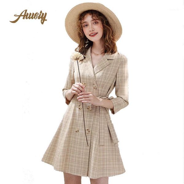 autumn ladies dress lapel cropped sleeves 2019 new double-breasted checkered ladies retro trench coat vestido abito rompevientos1, Tan;black
autumn ladies dress lapel cropped sleeves 2019 new double-breasted checkered ladies retro trench coat vestido abito rompevientos1, Tan;black