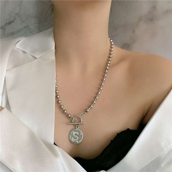 hbp fashion niche design letter inlaid with diamond ot button round bead necklace clavicle chain isn simple and versatile, Silver
hbp fashion niche design letter inlaid with diamond ot button round bead necklace clavicle chain isn simple and versatile, Silver