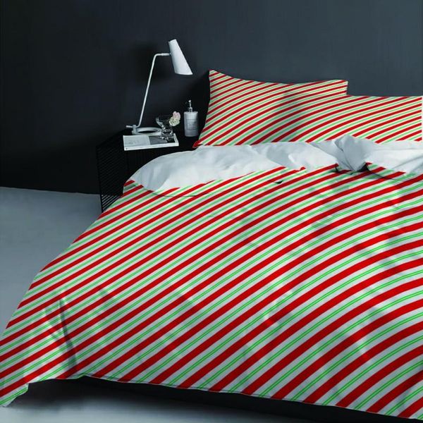 bedding sets orange vibrant stripe home textiles single bed double duvet cover pillow case sheet boy girl set