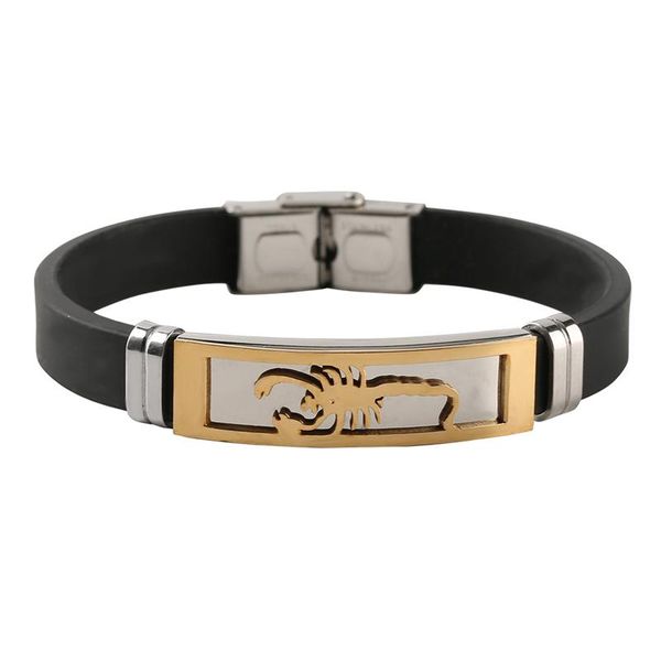 charm bransoletki wysokiej jakoÅci scorpion shape fashion mÄżczyzna sport lina ÅaÅcuch silikon dorywczo srebrna bransoletka mÄżczyźni ze sta, Golden;silver
charm bransoletki wysokiej jakoÅci scorpion shape fashion mÄżczyzna sport lina ÅaÅcuch silikon dorywczo srebrna bransoletka mÄżczyźni ze sta, Golden;silver