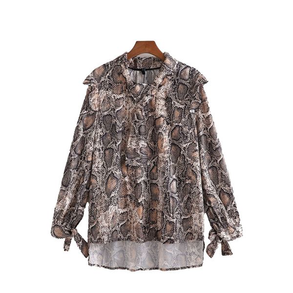 women's knits & tees vintage woman loose snake print ruffle blouses 2021 spring autumn fashion ladies bow sleeve blouse female ele, White
women's knits & tees vintage woman loose snake print ruffle blouses 2021 spring autumn fashion ladies bow sleeve blouse female ele, White