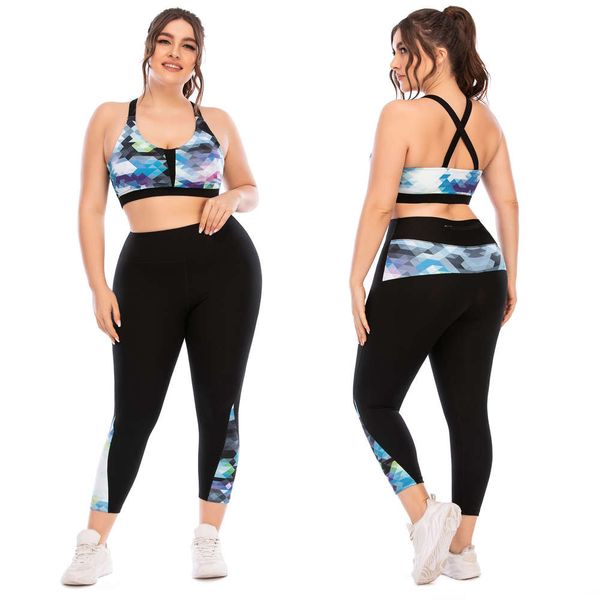 fitness large size yoga suit tight barbie pants sports bra aoshili 12025 + 12026, Gray
fitness large size yoga suit tight barbie pants sports bra aoshili 12025 + 12026, Gray