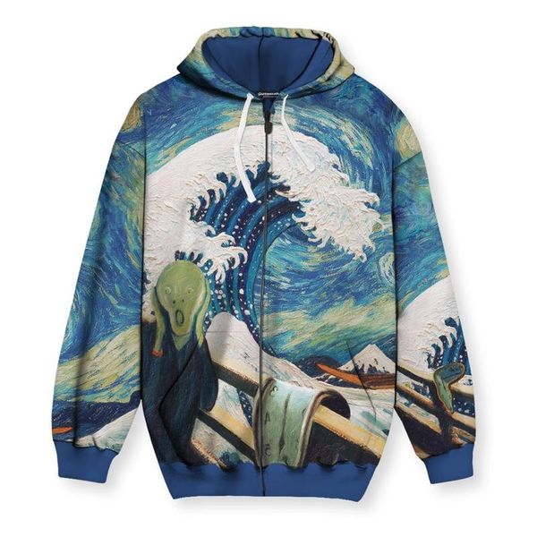 wave pattern men s zipup hoodie visual impact party punk goth round neck american sweater hoodie, Black
wave pattern men s zipup hoodie visual impact party punk goth round neck american sweater hoodie, Black