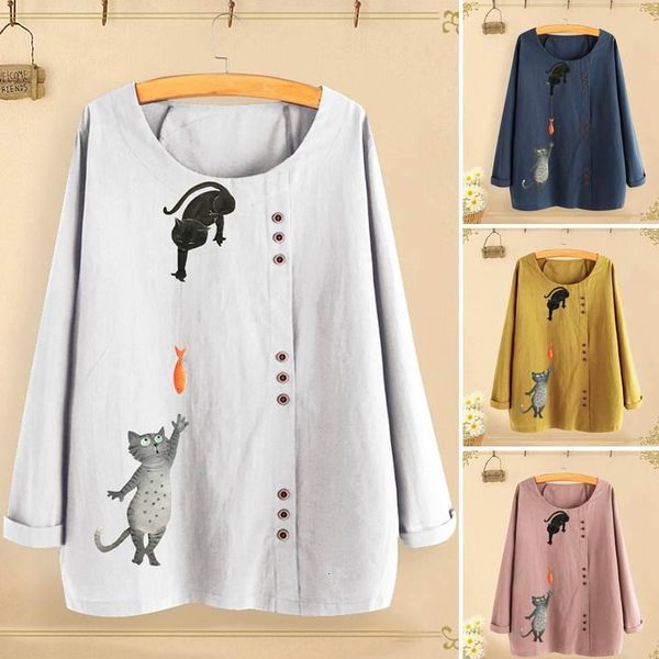 womens cartoon blouse zanzea 2021 fashion printed shirts button long sleeve blusas female o neck tunic plus size tee, White
womens cartoon blouse zanzea 2021 fashion printed shirts button long sleeve blusas female o neck tunic plus size tee, White
