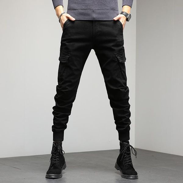 men's pants men street outdoor jogging multicolor overalls autumn and winter fashion casual sports side large pockets trousers, Black
men's pants men street outdoor jogging multicolor overalls autumn and winter fashion casual sports side large pockets trousers, Black