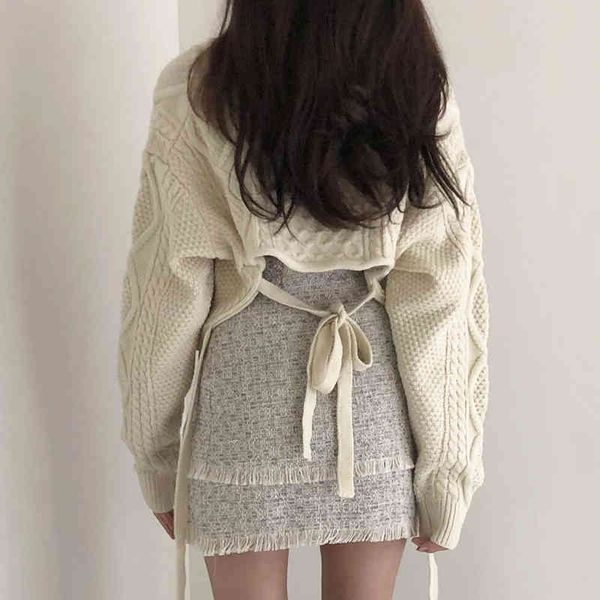 women's sweaters autumn korean style loose sweater women long sleeve back bow tie warm v-neck casual winter knitting elegant, White;black
women's sweaters autumn korean style loose sweater women long sleeve back bow tie warm v-neck casual winter knitting elegant, White;black