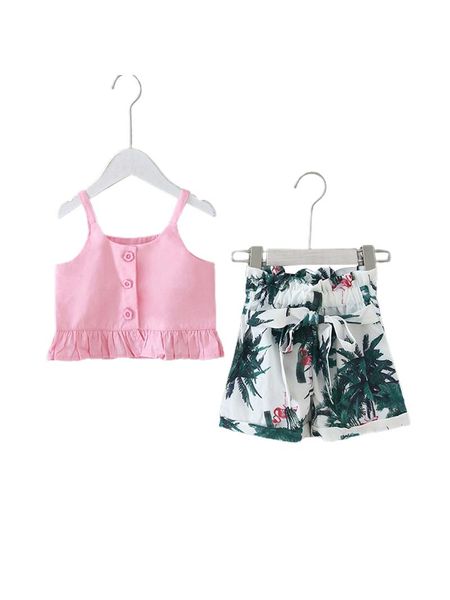 clothing sets little girls clothes 2 piece summer 2021 sweet pink sling sleeveless camisole vest high waist floral shorts kids outfit, White
clothing sets little girls clothes 2 piece summer 2021 sweet pink sling sleeveless camisole vest high waist floral shorts kids outfit, White