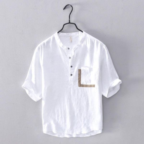 men's casual shirts mens short black thin youth fashion white navy blue japan style summer linen shirt solid, White;black
men's casual shirts mens short black thin youth fashion white navy blue japan style summer linen shirt solid, White;black