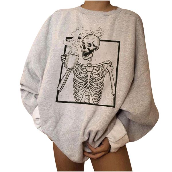 women skeleton print cartoon sweatshirts for halloween casual long sleeve women's sweatshirts pullover blouse ropa mujer, Black
women skeleton print cartoon sweatshirts for halloween casual long sleeve women's sweatshirts pullover blouse ropa mujer, Black
