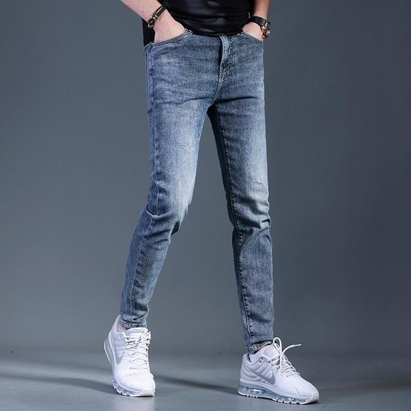 men's jeans 2021 blue skinny men korean style casual pencil pants streetwear stretch denim trousers
men's jeans 2021 blue skinny men korean style casual pencil pants streetwear stretch denim trousers