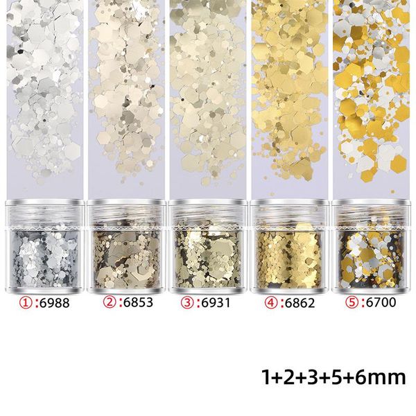 nail art decorations 5boxes/set glitter 3d mix color powder holographic sequins for manicure body face makeup, Silver;gold
nail art decorations 5boxes/set glitter 3d mix color powder holographic sequins for manicure body face makeup, Silver;gold