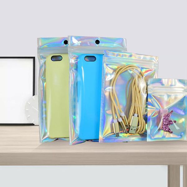 100pcs bags holographic self-seal storage bag iridescent storage bag translucent cosmetic bags makeup zipper 
100pcs bags holographic self-seal storage bag iridescent storage bag translucent cosmetic bags makeup zipper