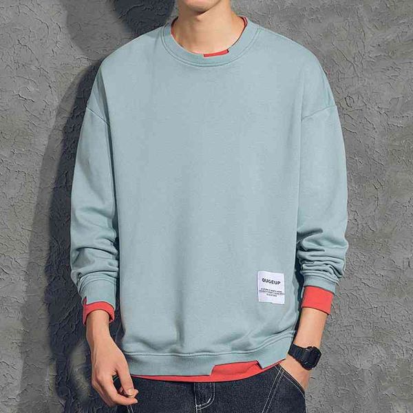 round collar sweater spring and autumn plush loose men's hoodless fashion brand personality fake two solid color, Black
round collar sweater spring and autumn plush loose men's hoodless fashion brand personality fake two solid color, Black