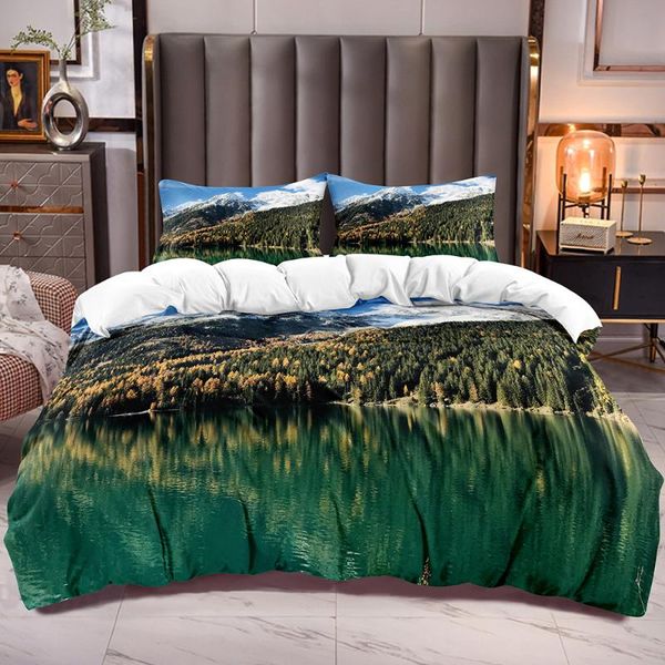 bedding sets snow mountain and lake theme duvet cover comforter with trees zipper closure corner ties
bedding sets snow mountain and lake theme duvet cover comforter with trees zipper closure corner ties