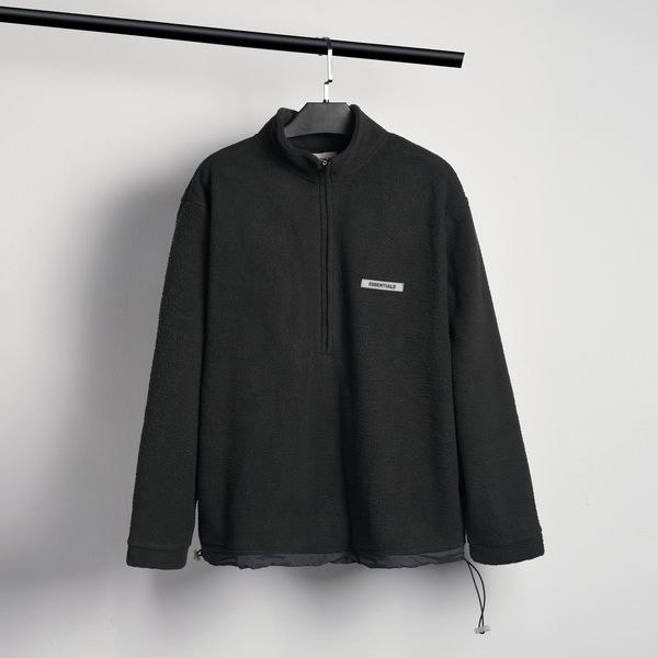new 2021 20fw latest hip hop fog half zipper polar fleece men women coats jacket 0kxt ew75, White;black