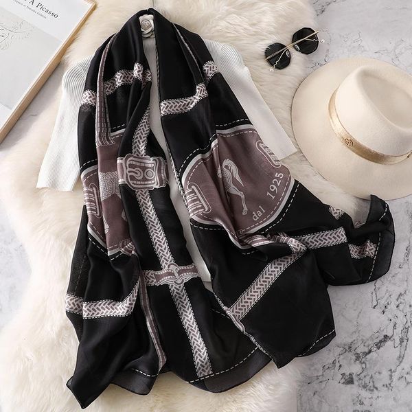 scarves 2021 scarf silk for women chain plaid 180x90cm shawls and wraps travel femme hijab foulard, Blue;gray
scarves 2021 scarf silk for women chain plaid 180x90cm shawls and wraps travel femme hijab foulard, Blue;gray