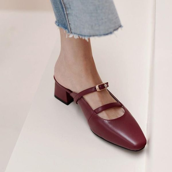 dress shoes kmeioo retro wine woman backless pumps square toe med heels shallow sliod mule sandals female, Black
dress shoes kmeioo retro wine woman backless pumps square toe med heels shallow sliod mule sandals female, Black