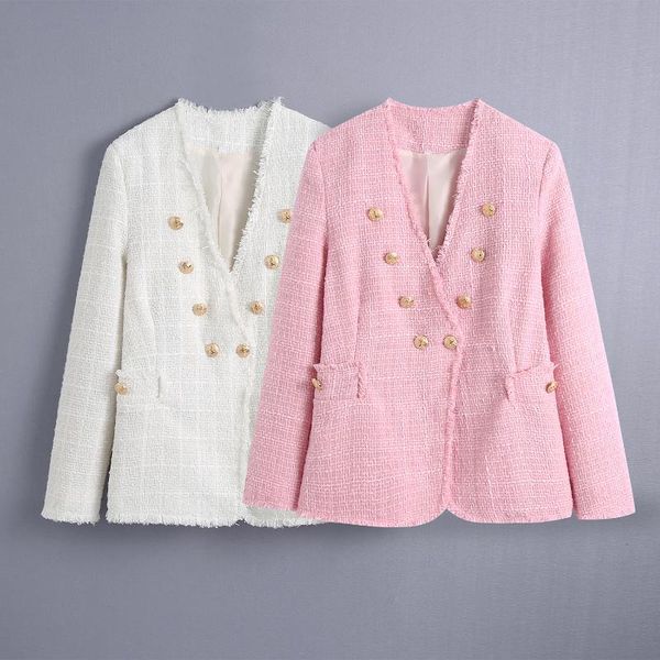 women's suits & blazers jc·kilig 2021 spring womens and jackets retro double-breasted b1577, White;black
women's suits & blazers jc·kilig 2021 spring womens and jackets retro double-breasted b1577, White;black