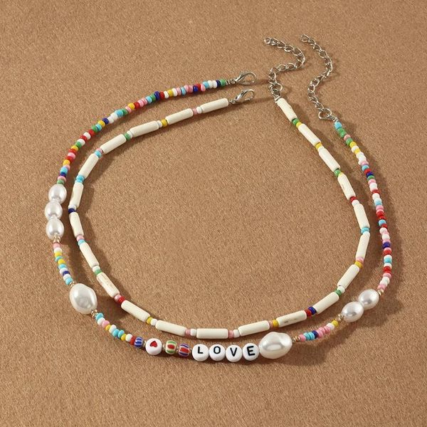 chokers boho handmade seed bead necklace letter love women girl clavicle colorful beads beach collier femme choker jewelry, Golden;silver
chokers boho handmade seed bead necklace letter love women girl clavicle colorful beads beach collier femme choker jewelry, Golden;silver