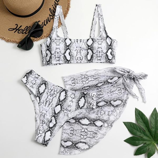 women's swimwear 2021 fashion summer swimsuit 3pcs women snake print tank swimming panty bottom shawl bikini set for girls, White;black
women's swimwear 2021 fashion summer swimsuit 3pcs women snake print tank swimming panty bottom shawl bikini set for girls, White;black