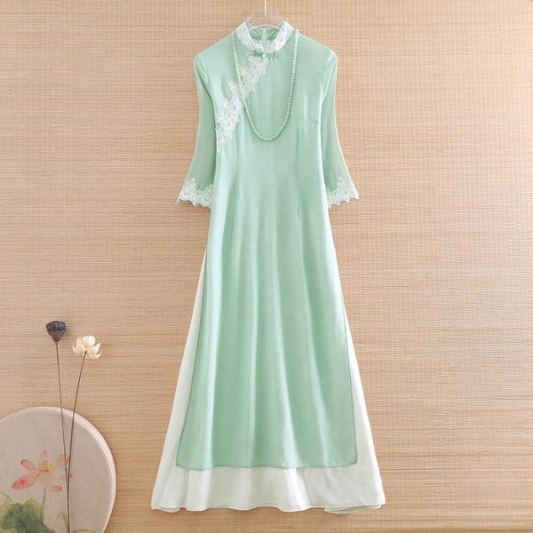 ethnic clothing hi-end spring autumn women patchwork lace cheongsam dress embroidery elegant lady a-line party qiapo s-xxl, Red
ethnic clothing hi-end spring autumn women patchwork lace cheongsam dress embroidery elegant lady a-line party qiapo s-xxl, Red