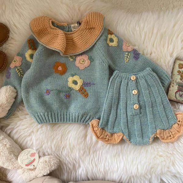 kids sweaters 2021 spring autumn brand girls cute flower embroidery wool knit sweaters baby child outwear pullover clothes wz4, Blue
kids sweaters 2021 spring autumn brand girls cute flower embroidery wool knit sweaters baby child outwear pullover clothes wz4, Blue