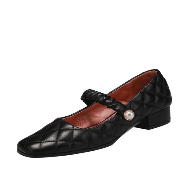 dress shoes spring autumn fashion mary jane women's comfortable genuine leather lining 3.5cm thick heel square toe casual office pumps, Black
dress shoes spring autumn fashion mary jane women's comfortable genuine leather lining 3.5cm thick heel square toe casual office pumps, Black