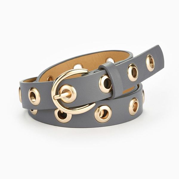 belts ladies punk style casual round buckle korean belt decorated with hollow pin waistband, Black;brown
belts ladies punk style casual round buckle korean belt decorated with hollow pin waistband, Black;brown