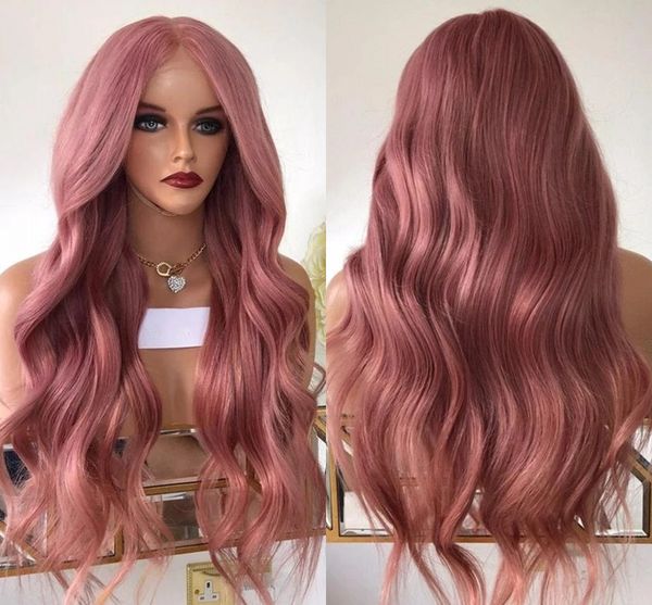 long body wave pink /ombre blonde synthetic lace front wig heat resistant fiber glueless cosplay wigs for women, Black
long body wave pink /ombre blonde synthetic lace front wig heat resistant fiber glueless cosplay wigs for women, Black