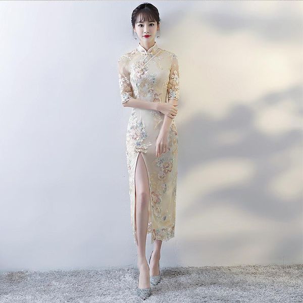 champagne wedding qipao long cheongsam modern chinese traditional dress cheongsam dress robe chinoise vestido oriental prom, Red
champagne wedding qipao long cheongsam modern chinese traditional dress cheongsam dress robe chinoise vestido oriental prom, Red