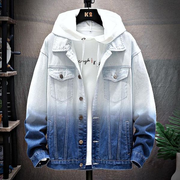 men's jackets spring 2021 fashion clothing gradient brand loose korean student clothes male denim coats jacket, Black;brown
men's jackets spring 2021 fashion clothing gradient brand loose korean student clothes male denim coats jacket, Black;brown