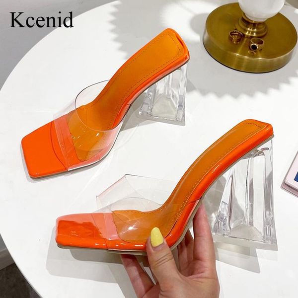 slippers kcenid 2022 summer pvc transparent triangle high heels ladies concise square toe women jelly shoes orange, Black
slippers kcenid 2022 summer pvc transparent triangle high heels ladies concise square toe women jelly shoes orange, Black