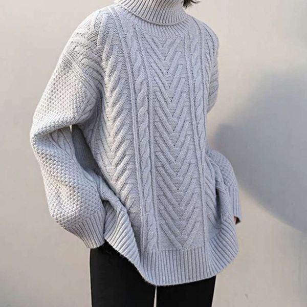fashion twist women neck relaxed sweater for lazy high in autumn and winter luxury, White;black
fashion twist women neck relaxed sweater for lazy high in autumn and winter luxury, White;black