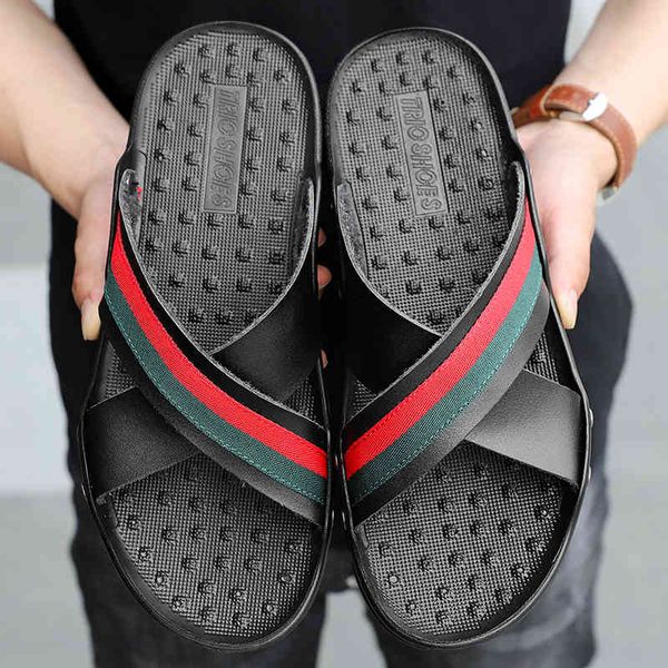 new fashion summer designer men's slippers stpiped leather beach sandals men casual shoes flip flops big size 38~48 80% off outlet onli, Black
new fashion summer designer men's slippers stpiped leather beach sandals men casual shoes flip flops big size 38~48 80% off outlet onli, Black
