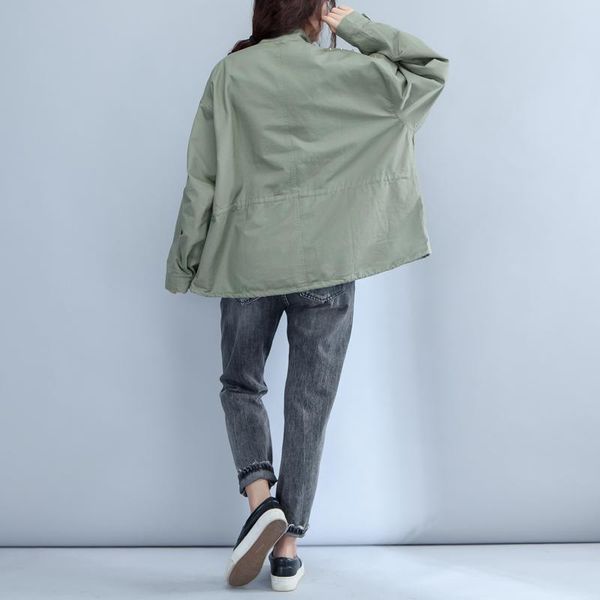women's trench coats rivet female jacket patch design batwing long sleeve windbreaker coat autumn casual clothes big sizes woman dust c, Tan;black
women's trench coats rivet female jacket patch design batwing long sleeve windbreaker coat autumn casual clothes big sizes woman dust c, Tan;black