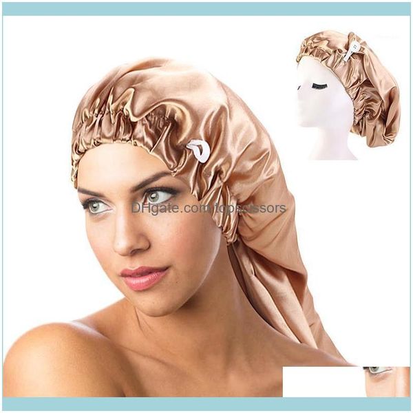 aessories & tools productslong satin bonnet sleep cap with button high elastic hair band night care nightcap for women men chemo1 drop deliv
aessories & tools productslong satin bonnet sleep cap with button high elastic hair band night care nightcap for women men chemo1 drop deliv