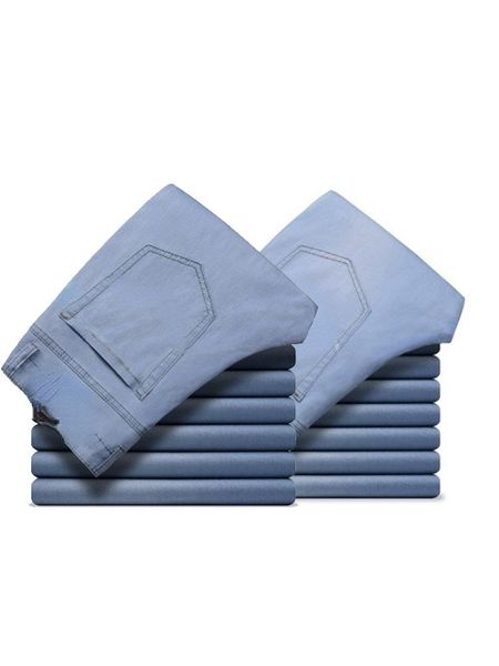 men's jeans light blue slim straight spring and summer mid-rise stretch white
men's jeans light blue slim straight spring and summer mid-rise stretch white