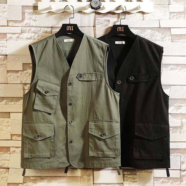 2021 new sleeveless jacket fashion vests for men's pocket pgraphy waistcoat casual spring autumn outdoors military black fishing cxca, Black;white
2021 new sleeveless jacket fashion vests for men's pocket pgraphy waistcoat casual spring autumn outdoors military black fishing cxca, Black;white