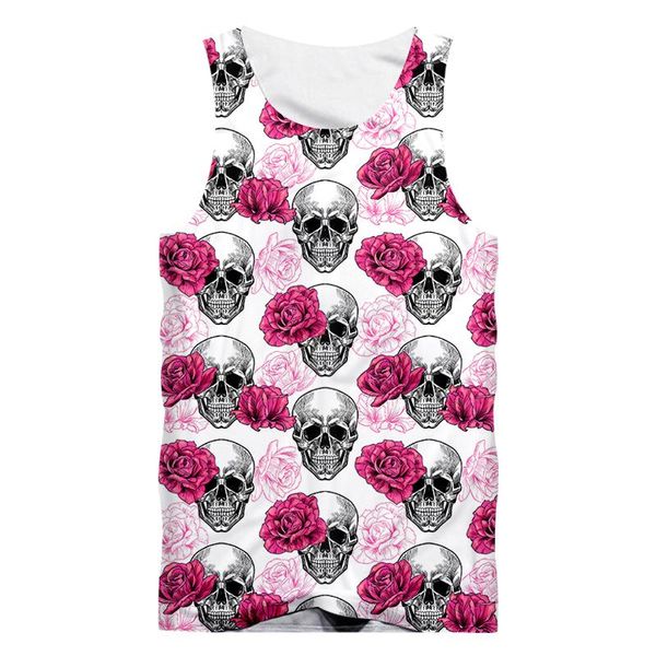 men' tank ifpd eu size 3d skull floral print for men/women funny summer oversized harajuku y2k gothic casual sleeveless vest, White;black
men' tank ifpd eu size 3d skull floral print for men/women funny summer oversized harajuku y2k gothic casual sleeveless vest, White;black